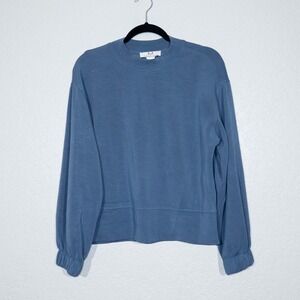 Magaschoni‎ Blue Cropped Sweatshirt Size Small